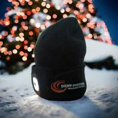 LED Mütze wiederaufladbar Unisex Schwarz Event Pyrotechnik Feuerwerk