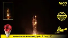 NICO Römisches Lichterbündel Gelb 8 x 10 Schuss 16 mm 25 Sek.