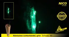 NICO Römisches Lichterbündel Grün 8 x 10 Schuss 16 mm 25 Sek.