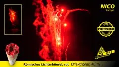 NICO Römisches Lichterbündel Rot 8 x 10 Schuss 16 mm 25 Sek.