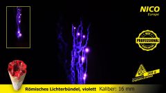 NICO Römisches Lichterbündel Violett 8 x 10 Schuss 16 mm 25 Sek.