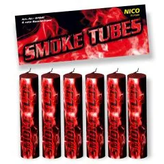 Smoke Tubes, Rot, 6er Btl. NICO