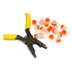 Presszange für Scotchlok®-, 3M®- und UY2 Einzeladerverbinder | 14 cm Länge | Isolierte Griffe