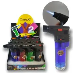 Sturmfeuerzeug Jet-Feuerzeug Brenner X2 – Transparent, Nachfüllbar