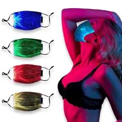 Stylische LED Mund Nasen Maske mit Farbwechsel